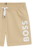 Boss Costume Tinta Unita con Logo per Neonato J52069 BEIGE BOSS 
