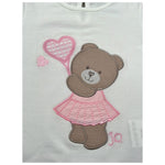 J.O. Milano T-Shirt Girocollo Tinta Unita con Ricamo per Neonata 576F3 BIANCO J.O. MILANO 