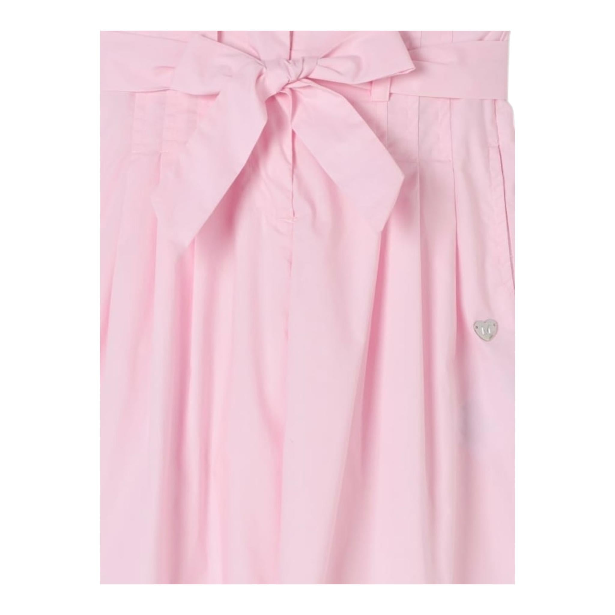 Monnalisa Pantalone Tinta Unita con Elastico In Vita per Bambina 17E404 ROSA MONNALISA 