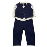 DILU' completo 4 pezzi camicia-papillon-panciotto-pantalone Blu per Neonato I22561 BLU DILU' 