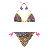 4Giveness Costume 2 Pezzi Triangol-Slip Multicolor per Bambina 125GBWBK5102 MULTICOLOR 4GIVENESS 