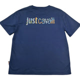 Just Cavalli T-Shirt Girocollo Tinta Unita con Logo per Bambino JBP26092TS BLU JUST CAVALLI 