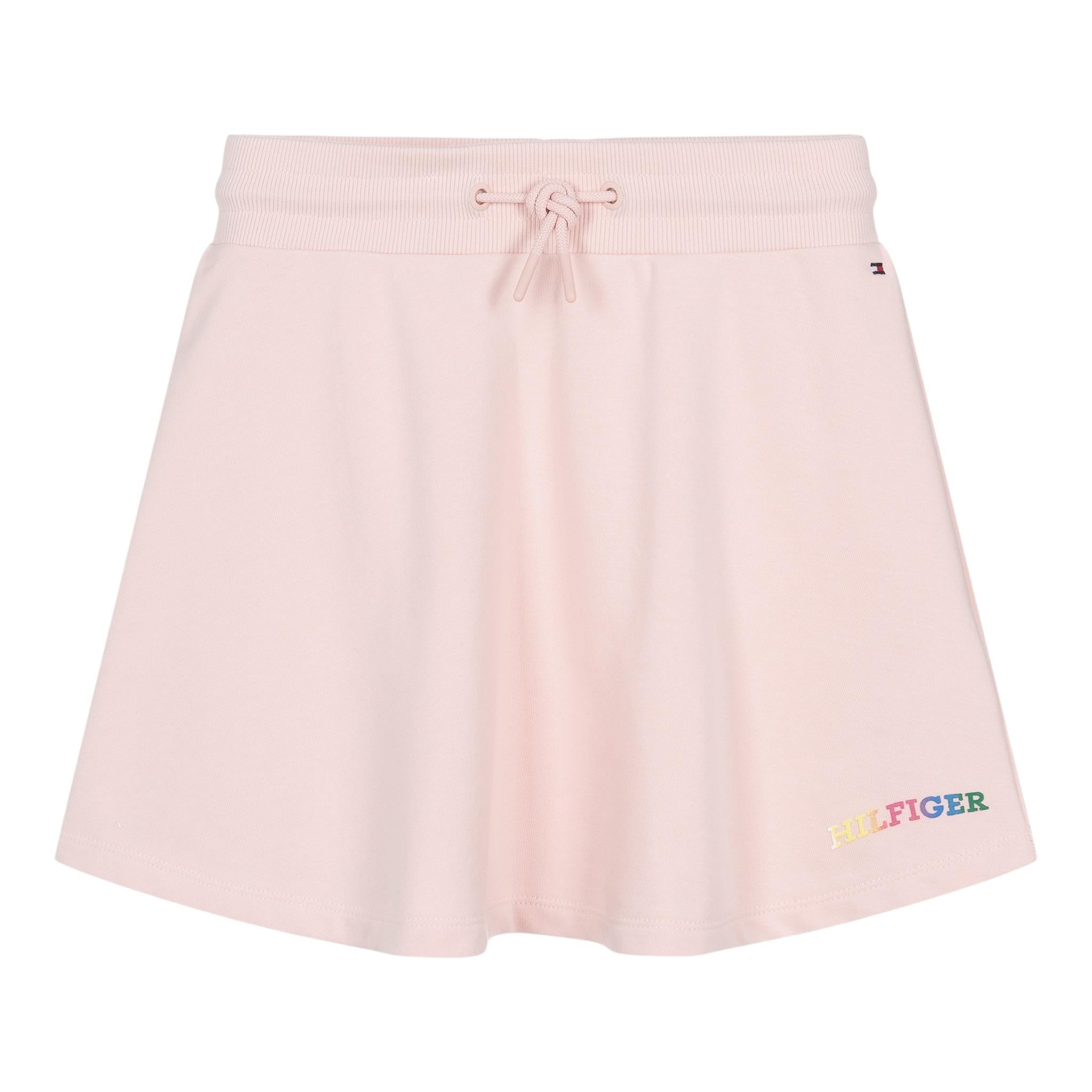 Tommy Hilfiger Short Tinta Unita con Stampa per Bambina KG0KG07850 ROSA TOMMY HILFIGER 