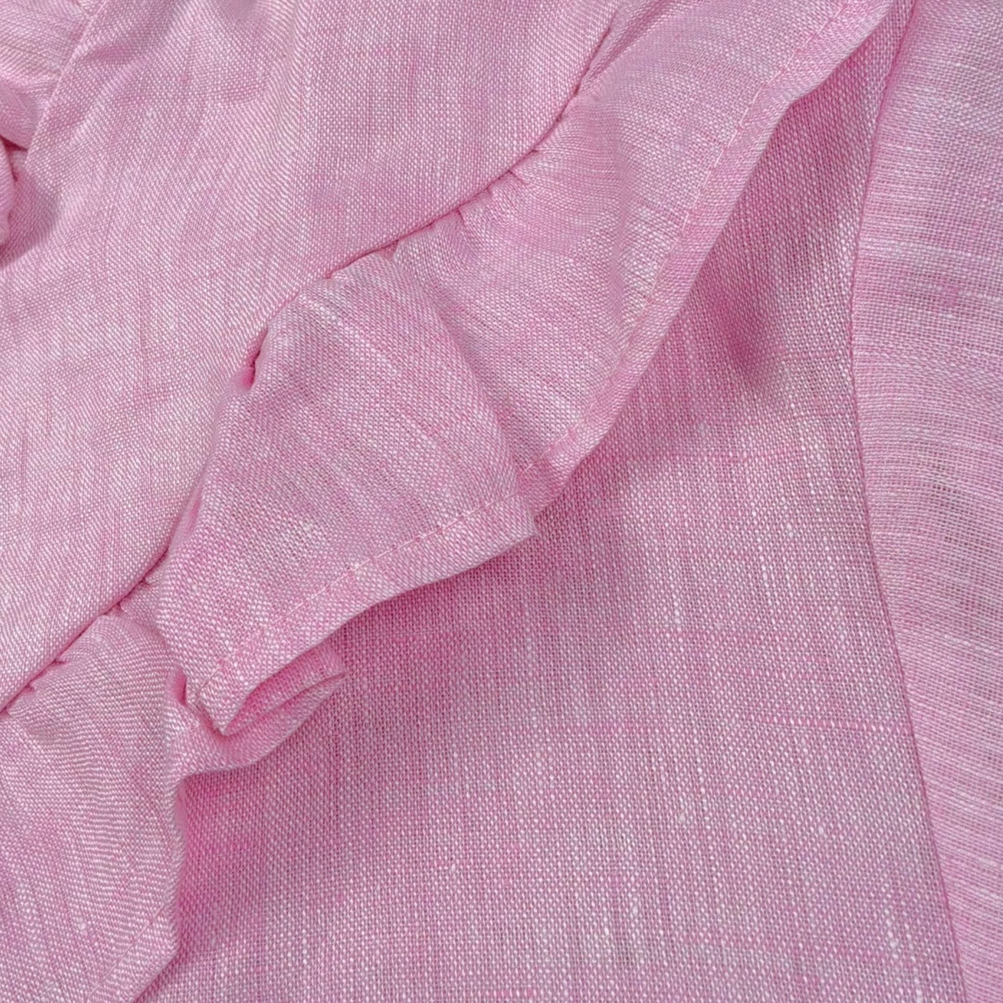Kaos Camicia Tinta Unita con Balze per Bambina KS133 ROSA KAOS 