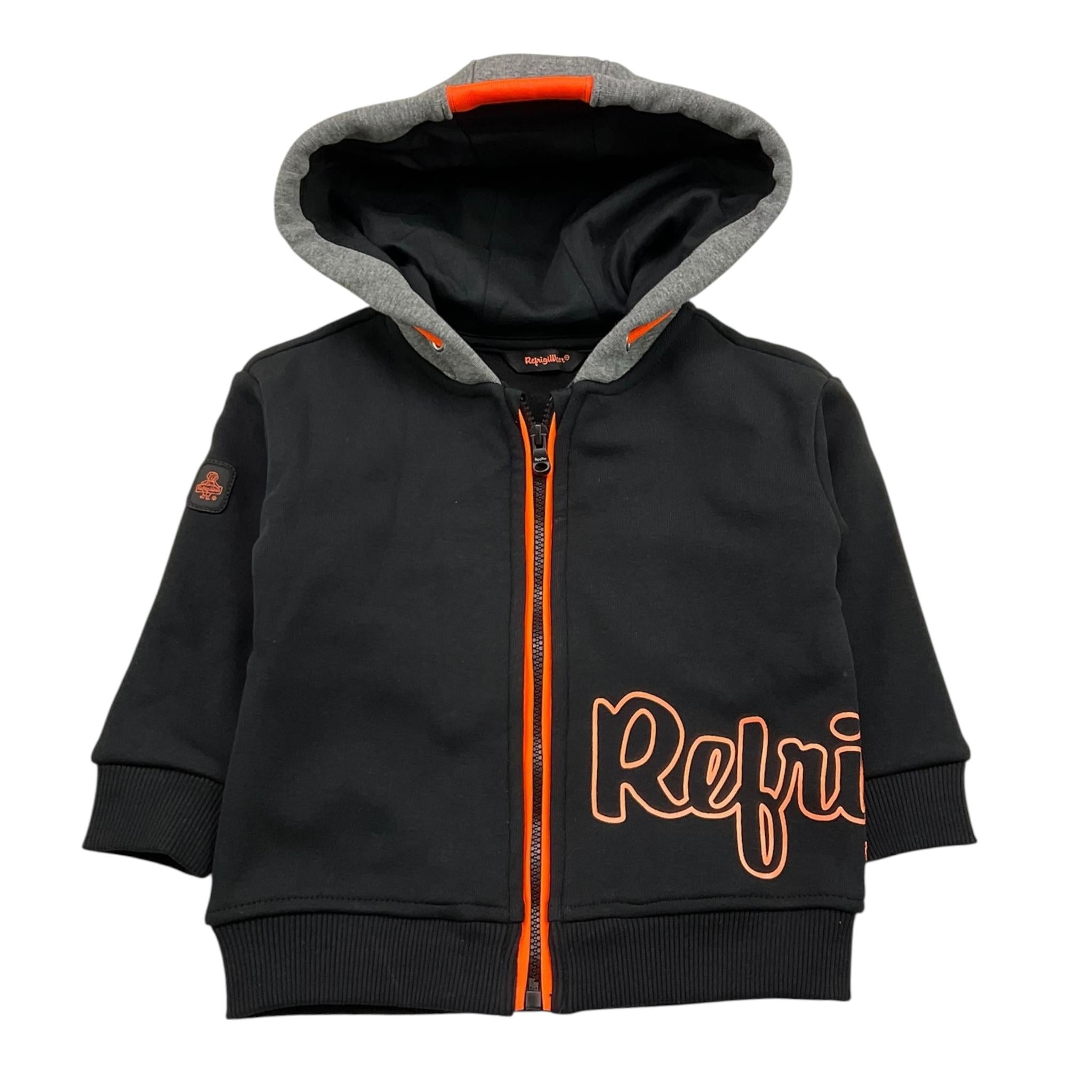 REFRIGIWEAR felpa con zip e cappuccio tinta unita Nero per Neonato RWN847 NERO REFRIGIWEAR 