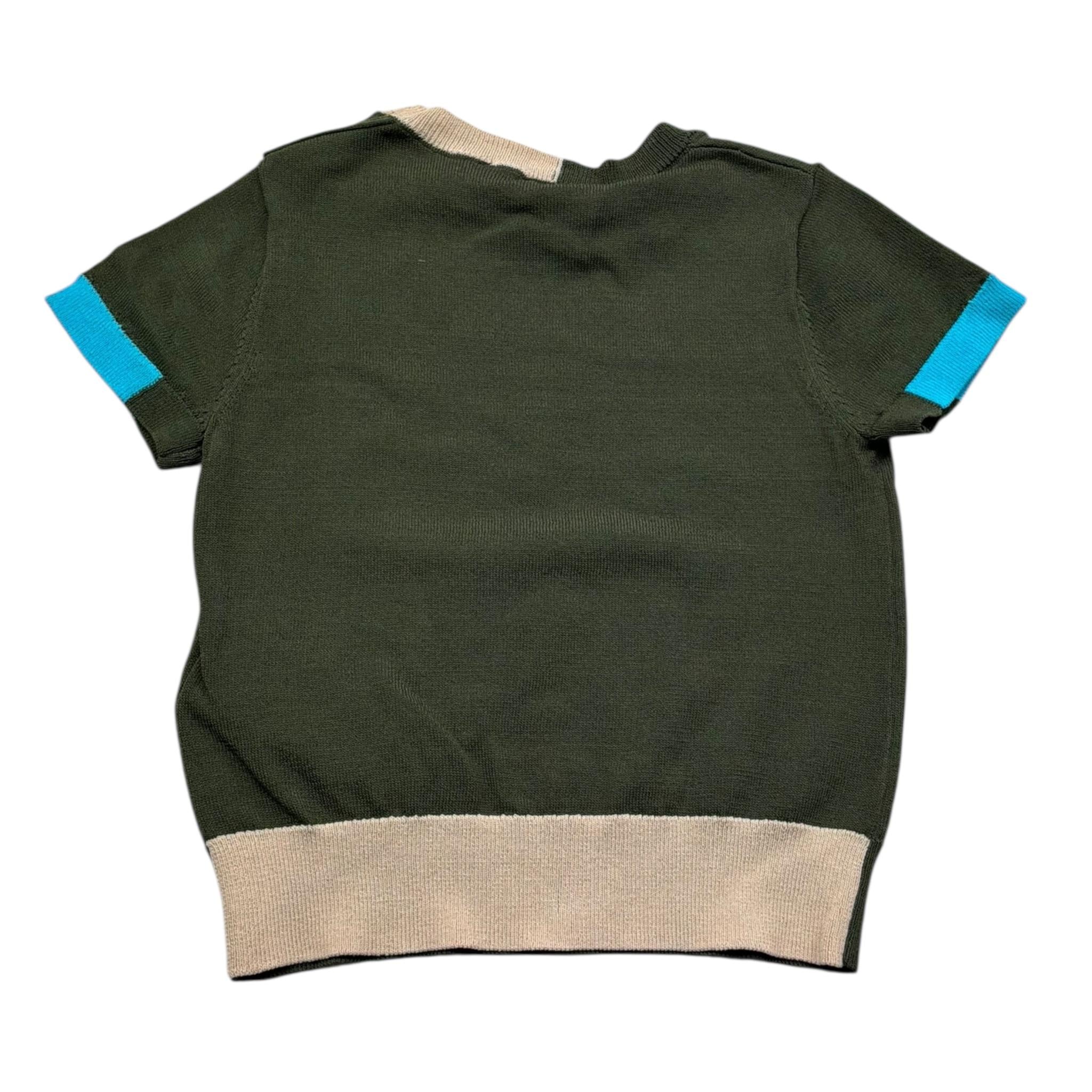 Manuel Ritz T.Shirt Girocollo Tinta Unita con Profili In Contrasto per Neonato MR2996 VERDE MANUEL RITZ 