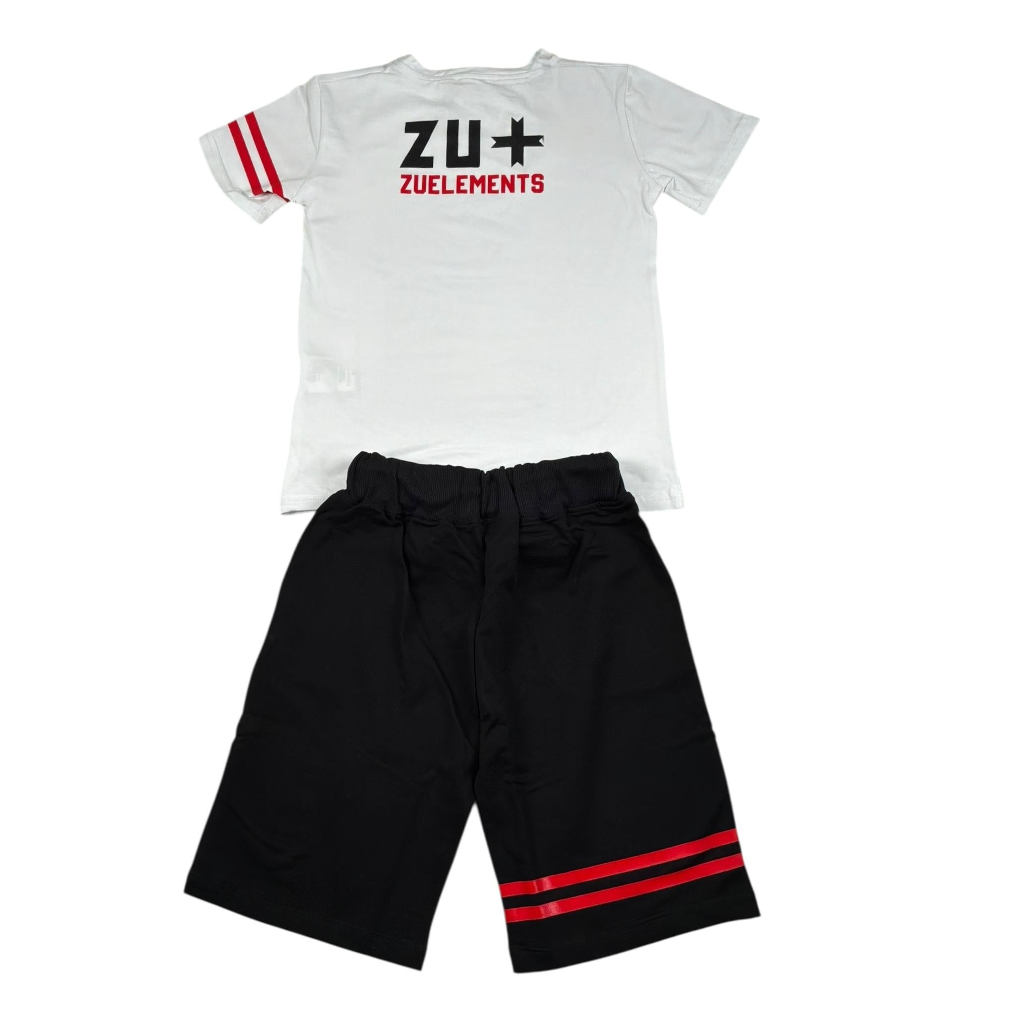 Zu+Elements Completo 2 Pezzi T-Shirt-Bermuda Bicolore per Bambino ZU17833 BIANCO/NERO ZU+ELEMENTS 
