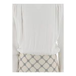 Elisabetta Franchi Abito Manica Lunga con Stampe Logo per Bambina EFAB589 BIANCO ELISABETTA FRANCHI 