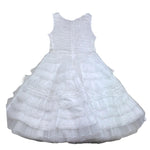 Monnalisa Abito Cerimonia Tinta Unita Giromanica per Bambina 797900 BIANCO MONNALISA 