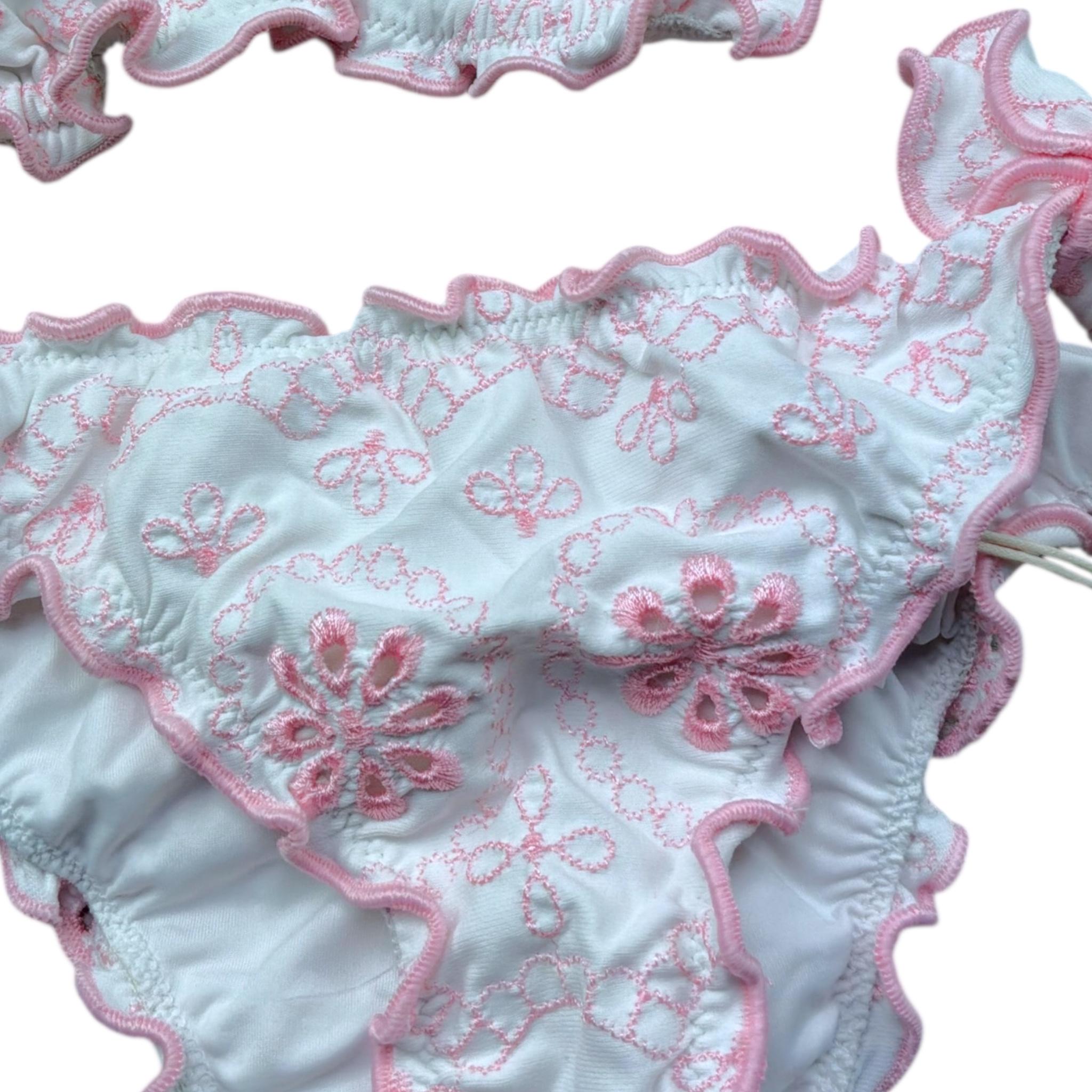 Saint Barth Costume 2 Pezzi Triangolo-Slip per Bambina CRIS01 BIANCO SAINT BARTH 