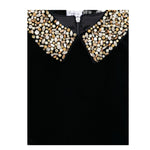 IL GUFO abito manica lunga tinta unita in velluto con collare Blu per Bambina A24VL595V0016J BLU IL GUFO 