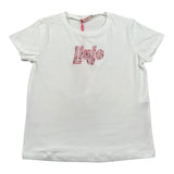 Liu Jo T-Shirt Girocollo tinta unita con Brillantini Bianco per Bambina GA5019XXX BIANCO LIU JO 