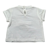 M+E' T-Shirt Girocollo tinta unita con Stampa Panna per Neonata UE1857 PANNA M+E' 