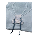 Marlu' Coperta Tinta Unita con Ricami per Neonato EB6780 AZZURRO MARLU' 