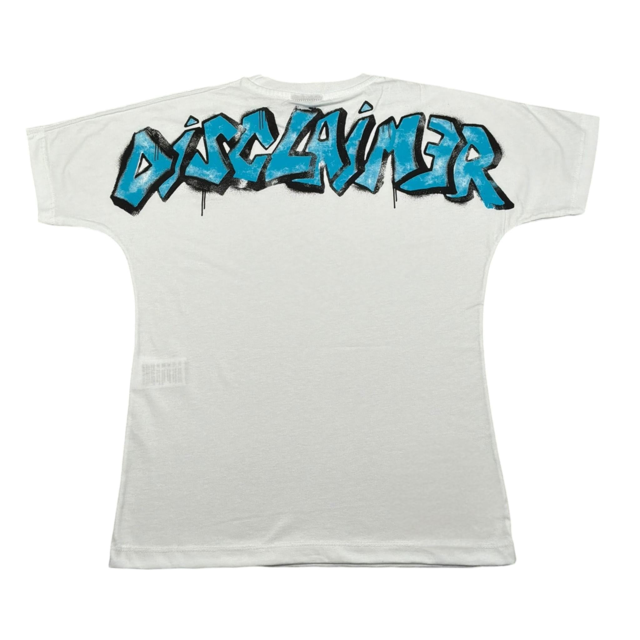 Disclaimer T-Shirt Girocollo Tinta Unita con Stampa per Bambino 25EDK58407 BIANCO DISCLAIMER 