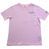 Saint Barth T-Shirt Girocollo Tinta Unita con Stampa per Bambina FLYNN ROSA SAINT BARTH 