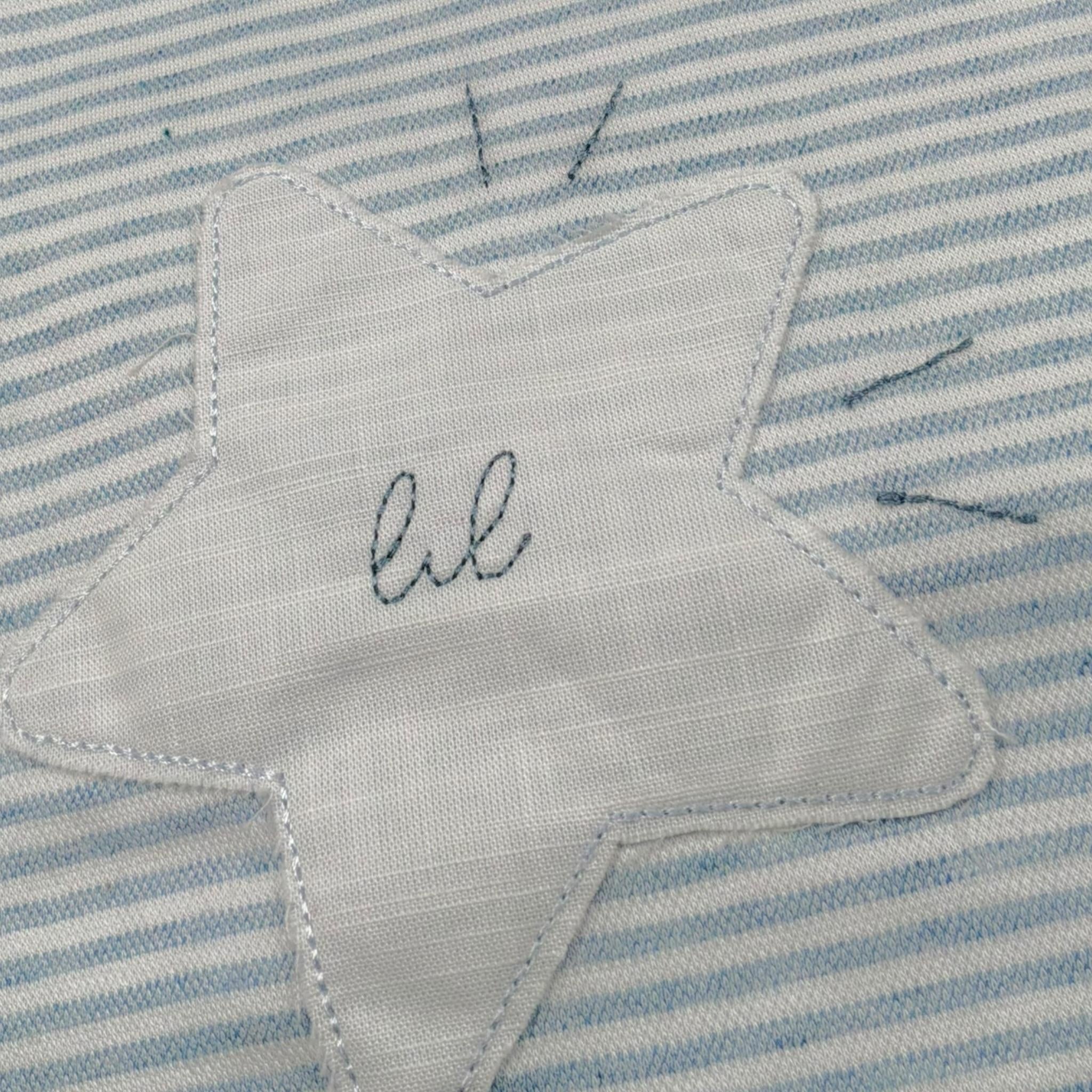 Barcellino Coperta Tinta Unita con Fantasia A Righe per Neonato 120809 AZZURRO BARCELLINO 