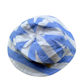 Le Bebe' Cappello Tinta Unita con Fantasia A Righe per Neonato LBG6387 AZZURRO LE BEBE' 