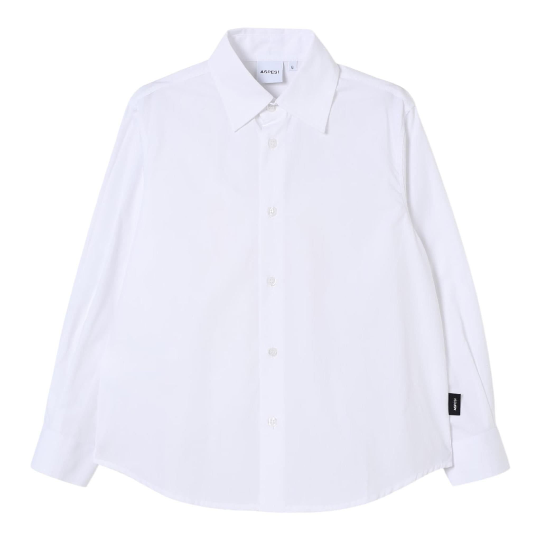 Aspesi Camicia Tinta Unita per Bambino S25045CLC0068 BIANCO ASPESI 
