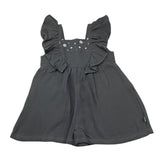 Petit Indi Tuta Tinta Unita con Stampa per Bambina SS25BK5026 GRIGIO PETIT INDI 