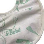 Le Bebe' Bavetta Tinta Unita con Stampa per Neonata LBG5614 BIANCO LE BEBE' 