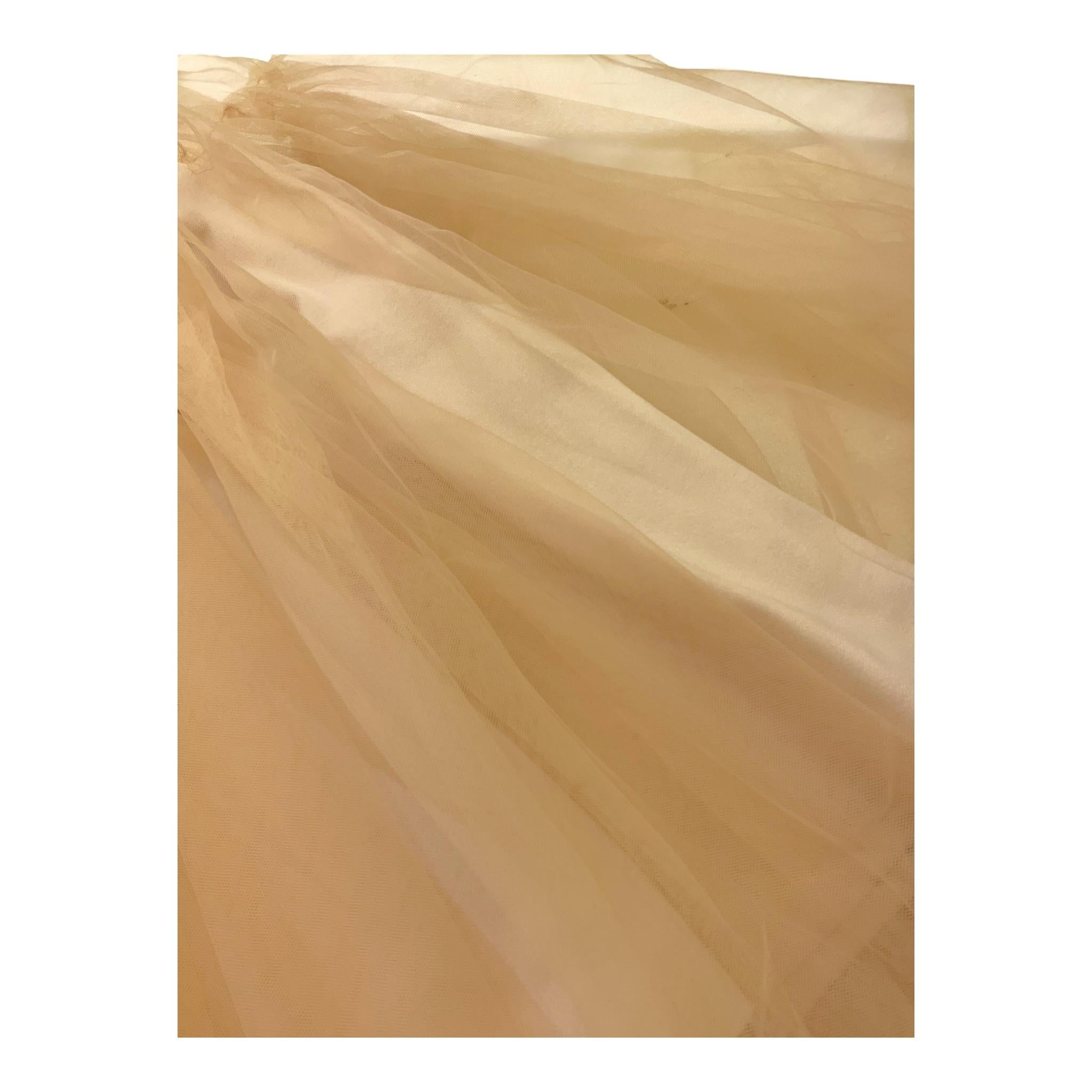 @MADILLY gonna tinta unita con tulle e elastico in vita Beige per Bambina 01892 BEIGE @MADILLY 