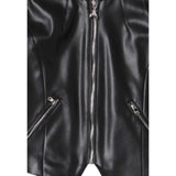 Patrizia Pepe Giubbino In Ecopelle tinta unita con Zip Nero per Bambina 7O0014X NERO PATRIZIA PEPE 
