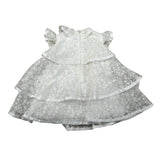 Le Bebe Abito Cerimonia Mezza Manica Tinta Unita per Neonata LBG5778 BIANCO LE BEBE 