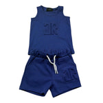 John Richmond Completo 2 Pezzi Canotta-Bermuda Tinta Unita per Neonato RIP26006CJ BLU JOHN RICHMOND 