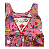 Guess Costume Intero Tinta Unita Stampe per Neonata A3GZ02MP004 ROSA GUESS 