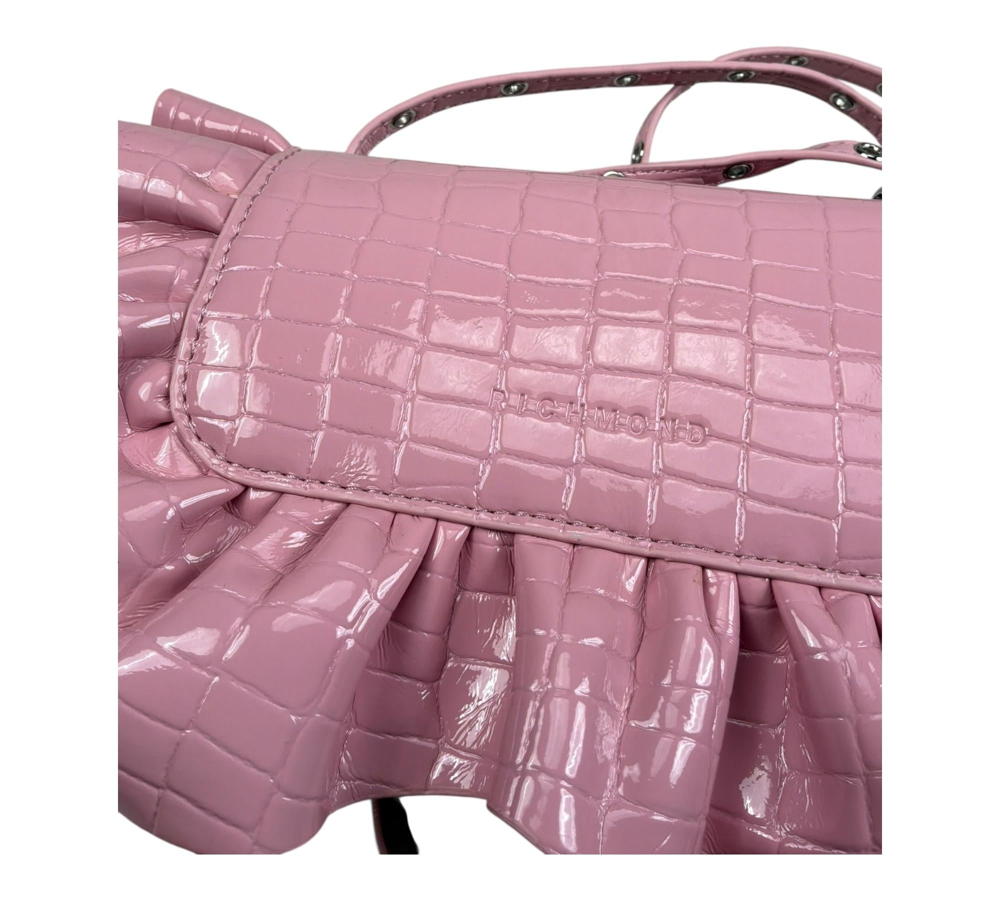 John Richmond Borsa Tinta Unita Lucida per Bambina RGP26170BO ROSA JOHN RICHMOND 