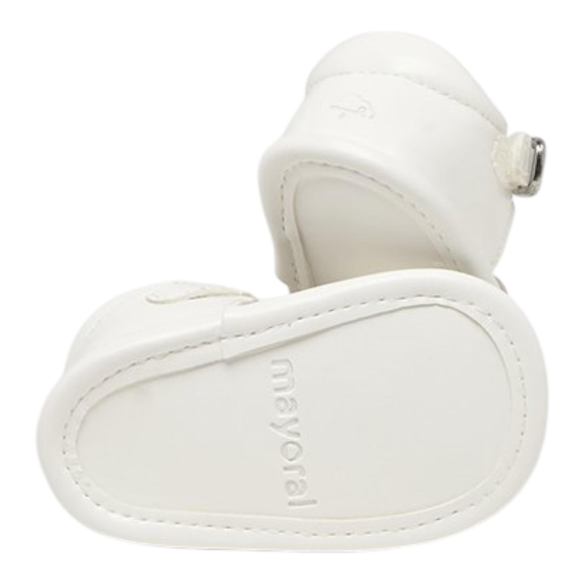 Mayoral Sandali tinta unita con Fibia Panna per Neonato 9898 PANNA MAYORAL 