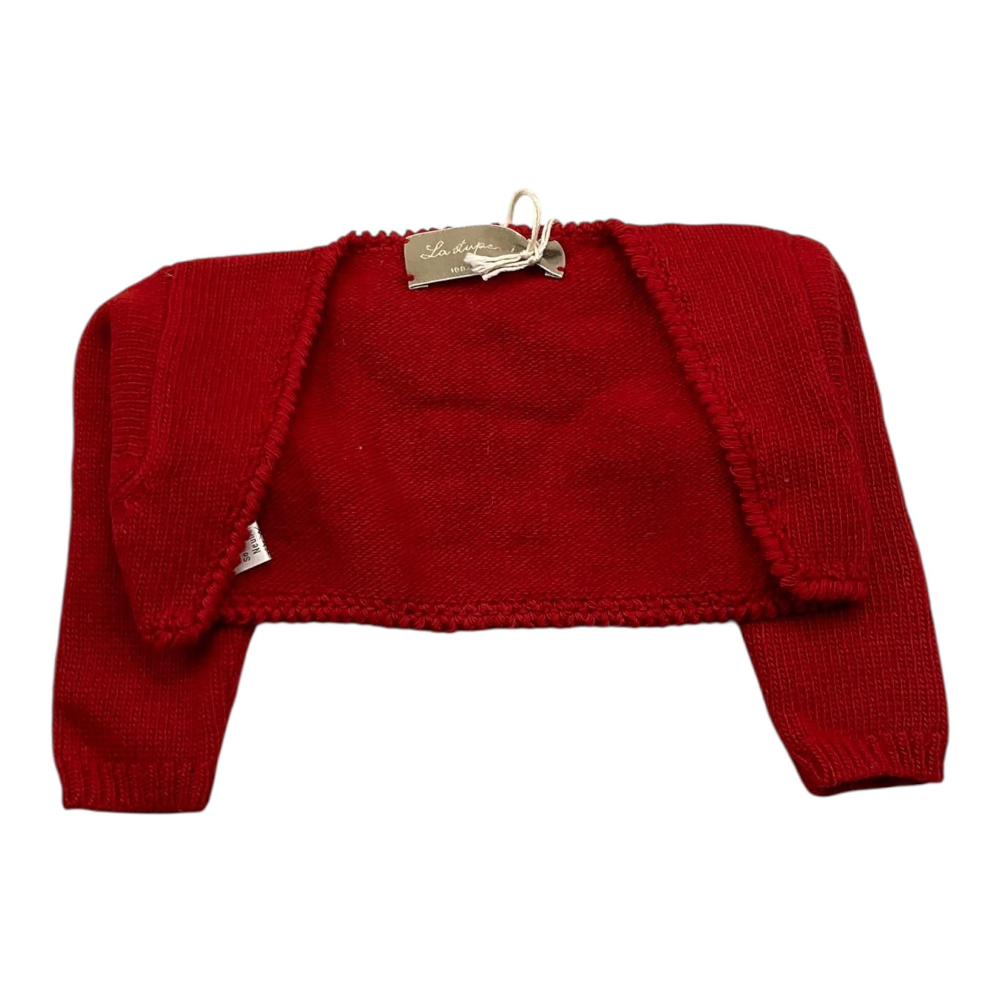 LA STUPENDERIA coprispalle tinta unita Rosso per Neonata VCSC04 ROSSO LA STUPENDERIA 