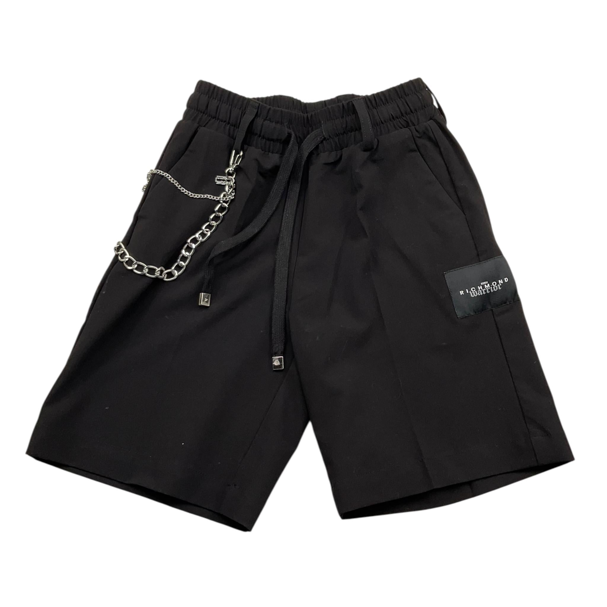 John Richmond Bermuda Tinta Unita con Elastico In Vita per Bambino RBP25226BE NERO JOHN RICHMOND 
