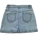 Trussardi Gonna In Denim Tinta Unita con Girovita Regolabile per Bambina TGP26020GO AZZURRO TRUSSARDI 