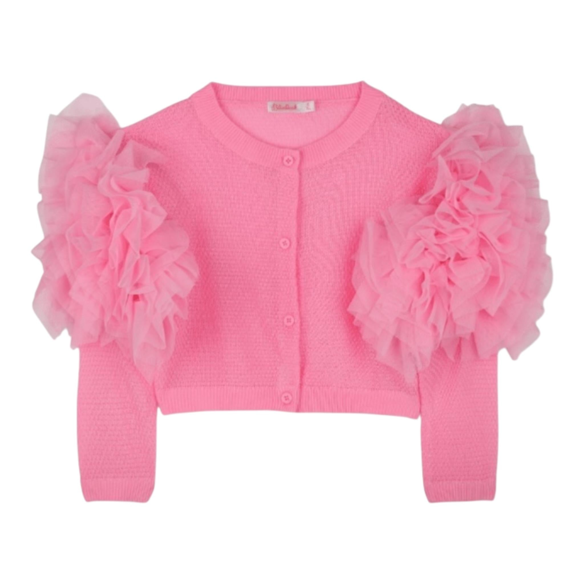 Billieblush Coprispalle Tinta Unita con Tulle per Bambina U20995 FUXIA BillIEBLUSH 