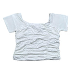 Please T-Shirt Tinta Unita Mezza Manica per Bambina MB24032G73 BIANCO PLEASE 