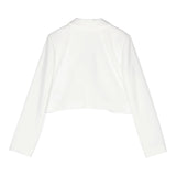 Miss Blumarine Giacca Tinta Unita per Bambina IA4019 PANNA MISS BLUMARINE 