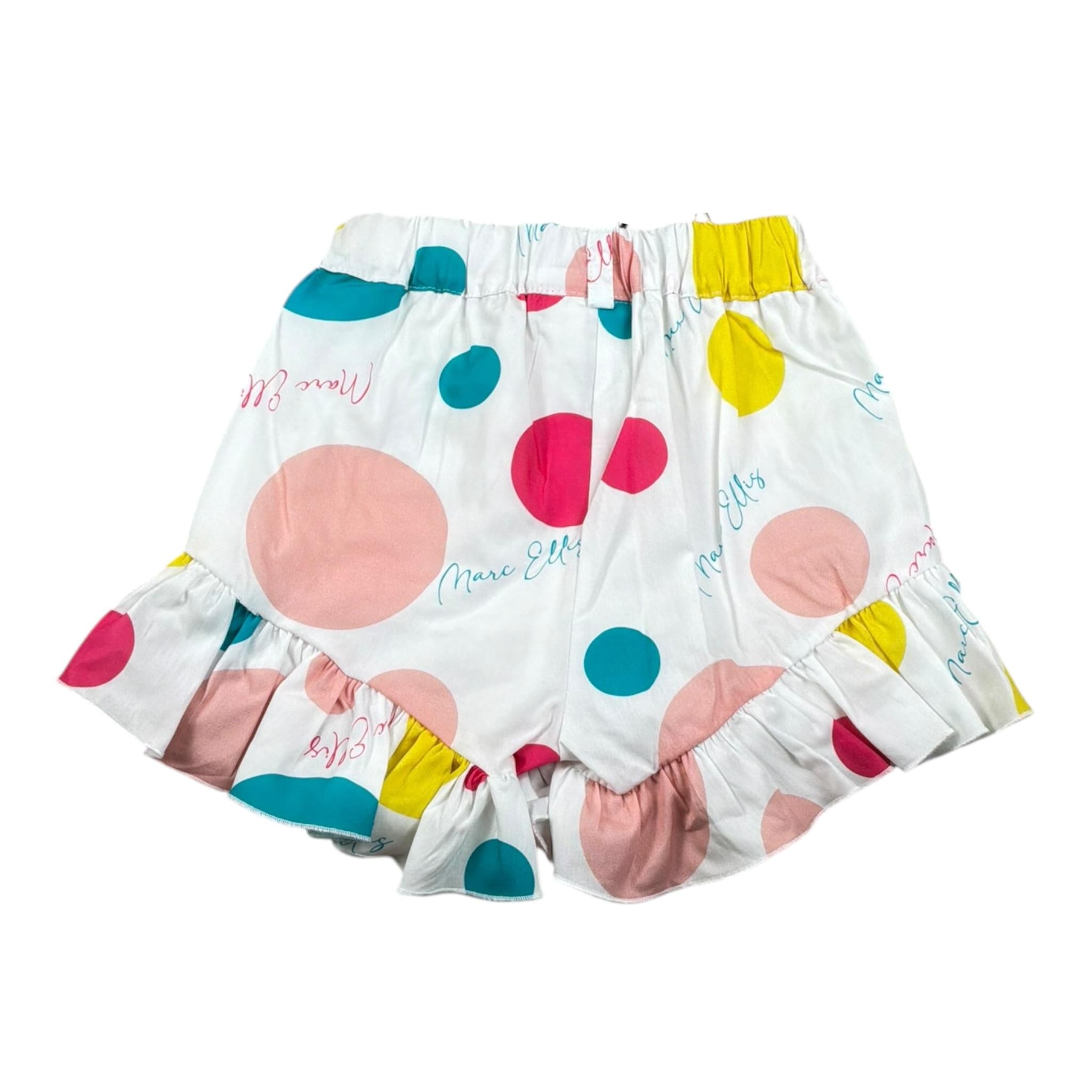 Marc Ellis Short Tinta Unita con Stampa per Neonata JMNSO16785 BIANCO MARC ELLIS 