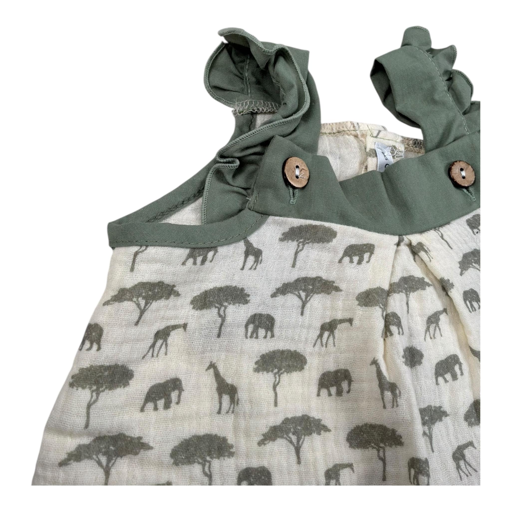 Calamaro Completo 2 Pezzi Camicia-Culotte per Bambina 17720J VERDE CALAMARO 