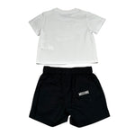 Moschino Completo 2 Pezzi T-Shirt-Bermuda Bicolore per Neonato MOG00A BIANCO/NERO MOSCHINO 