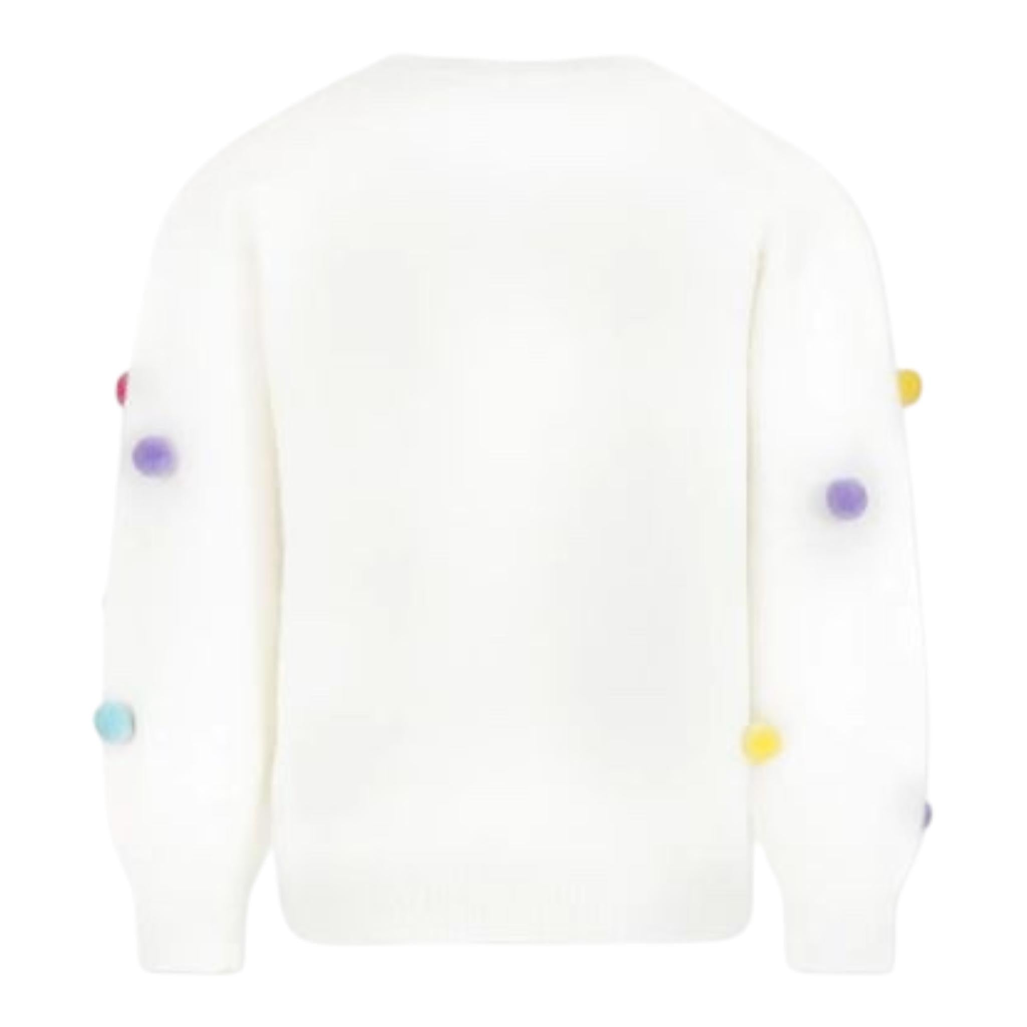 SAINT BARTH maglia girocollo tinta unita con applicazioni Bianco per Bambina JSS0011 BIANCO SAINT BARTH 