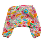 Mousse Felpa Tinta Unita con Cappuccio E Stampa per Bambina SKFT377 ROSA MOUSSE 