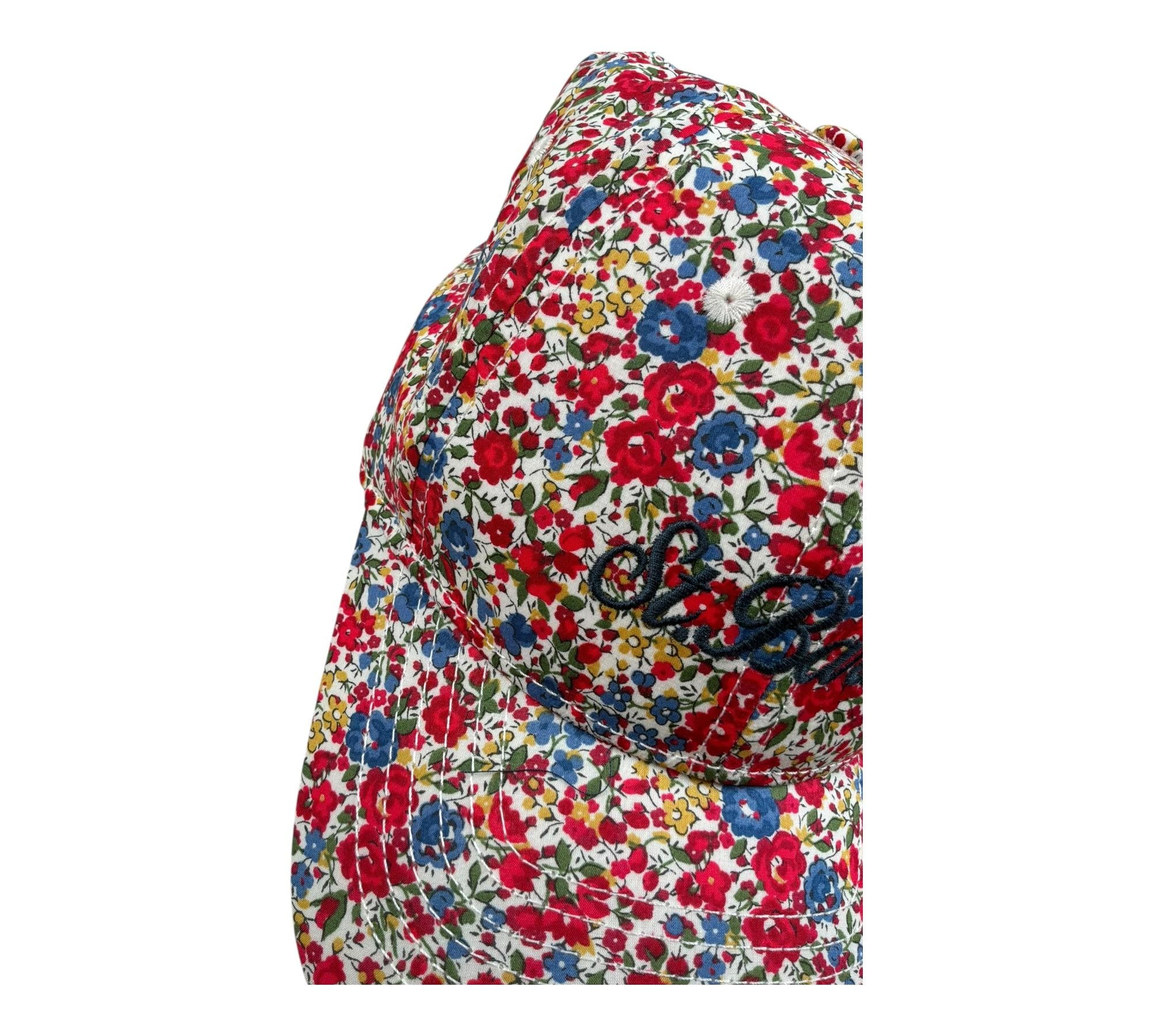 Liberty Cappello Stampa Fantasia Floreale per Bambina CAPL PANNA LIBERTY 