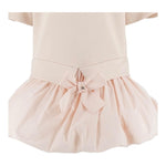 Elisabetta Franchi Abito Tinta Unita Mezza Manica con Gonnellone per Bambina EFAB606 ROSA ELISABETTA FRANCHI 