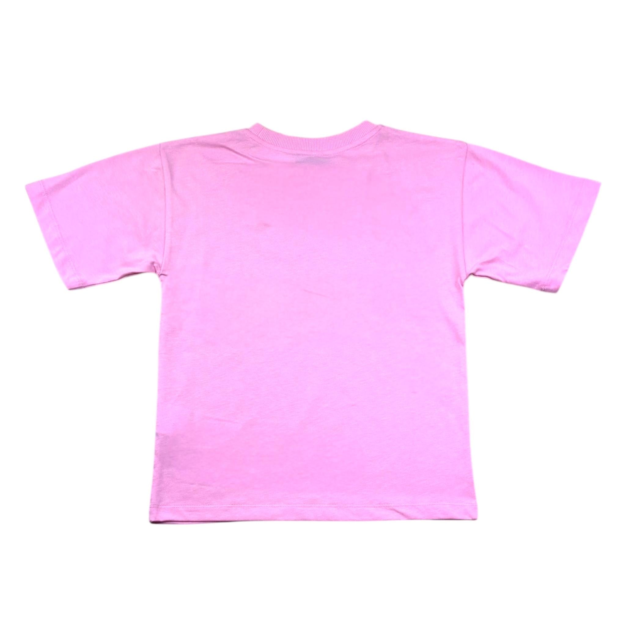Moschino T-Shirt Girocollo Tinta Unita con Stampa per Bambina HYM05G ROSA MOSCHINO 