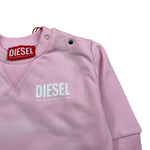 Diesel Felpa Chiusa Girocollo tinta unita Rosa per Neonata K00416 ROSA DIESEL 