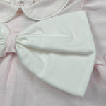 La Stupenderia Pagliaccetto Tinta Unita con Fiocco per Neonata TBTT62 ROSA LA STUPENDERIA 