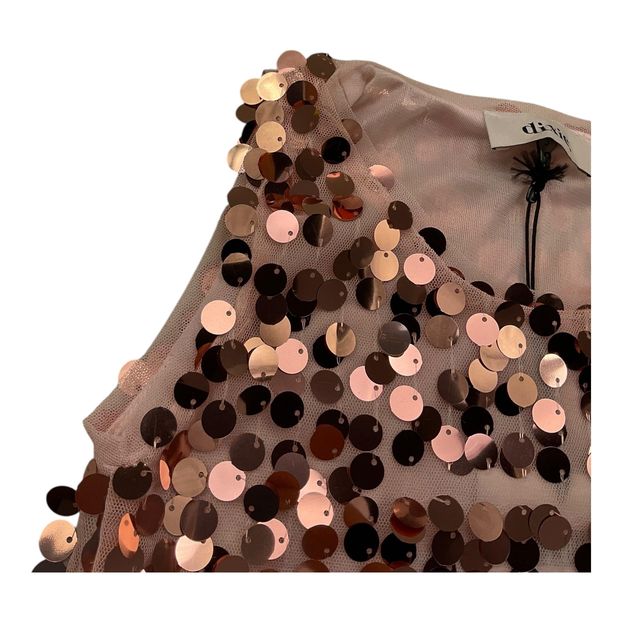 Dixie Top Tinta Unita con Paillettes per Bambina MO13392G74 ROSA DIXIE 