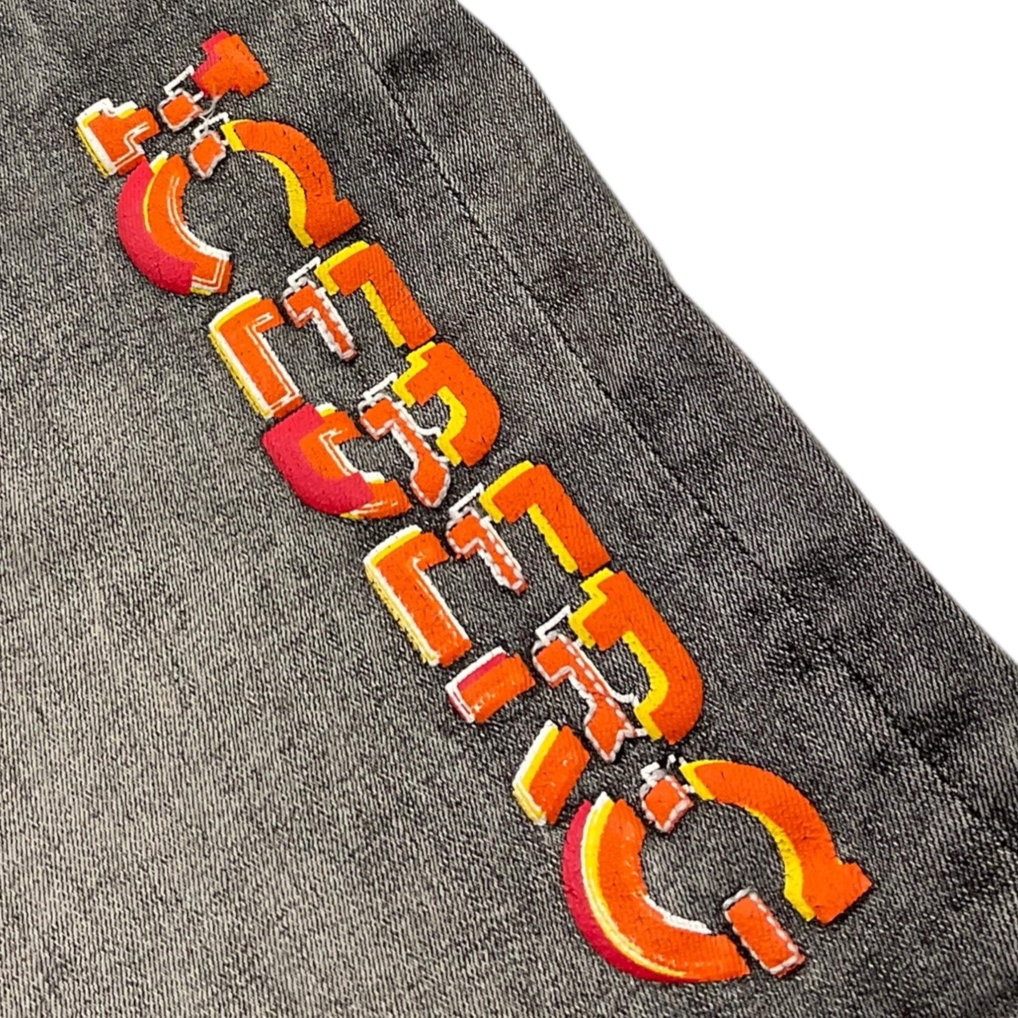 Iceberg Bermuda In Denim Tinta Unita con Stampa per Bambino BMICE5104J NERO ICEBERG 